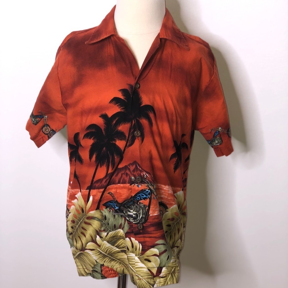 Pacific legend boys hawaiian motorcycle shirt